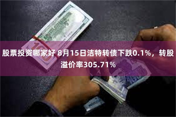 股票投资哪家好 8月15日洁特转债下跌0.1%，转股溢价率305.71%