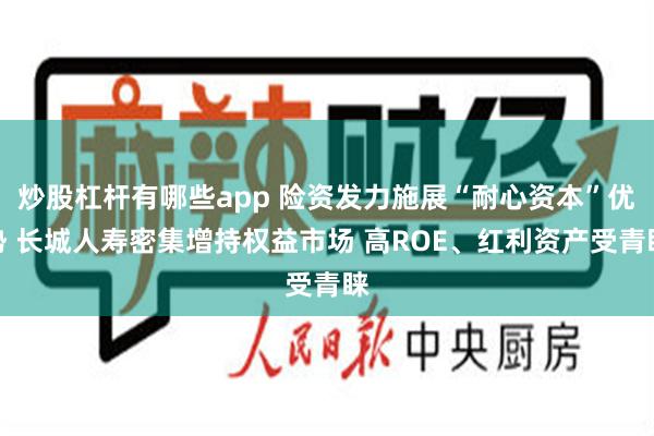 炒股杠杆有哪些app 险资发力施展“耐心资本”优势 长城人寿密集增持权益市场 高ROE、红利资产受青睐