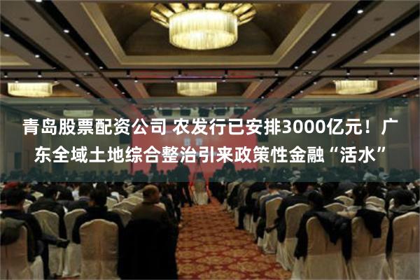 青岛股票配资公司 农发行已安排3000亿元！广东全域土地综合整治引来政策性金融“活水”