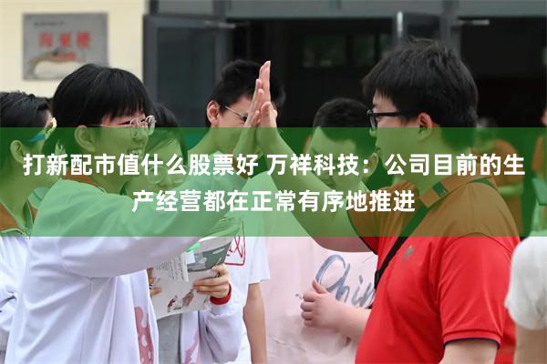 打新配市值什么股票好 万祥科技：公司目前的生产经营都在正常有序地推进