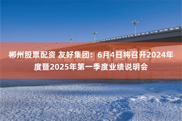 郴州股票配资 友好集团：6月4日将召开2024年度暨2025年第一季度业绩说明会