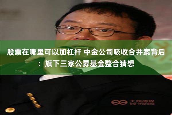 股票在哪里可以加杠杆 中金公司吸收合并案背后：旗下三家公募基金整合猜想