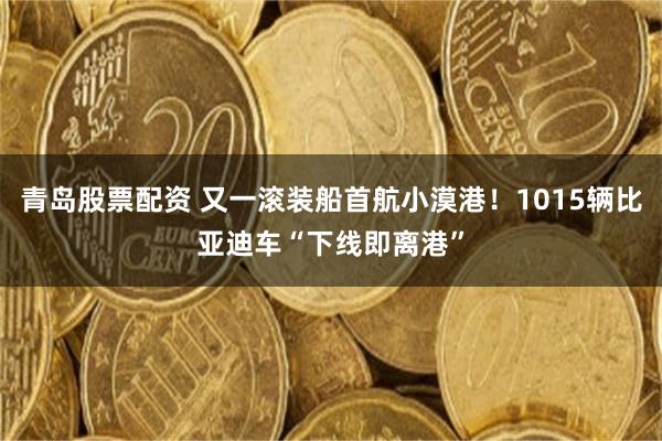 青岛股票配资 又一滚装船首航小漠港！1015辆比亚迪车“下线即离港”