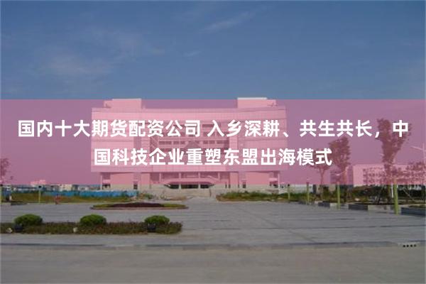 国内十大期货配资公司 入乡深耕、共生共长，中国科技企业重塑东盟出海模式